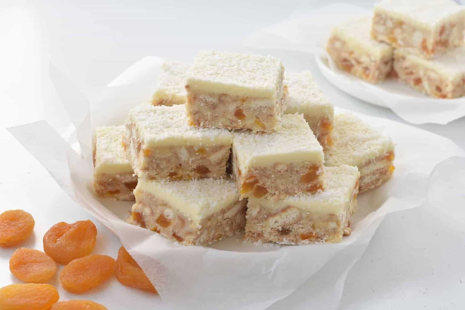 Apricot Coconut Slice (no bake!) Baking Envy