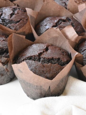 Bakery Style Chocolate Chip Muffins fresh out of oven.