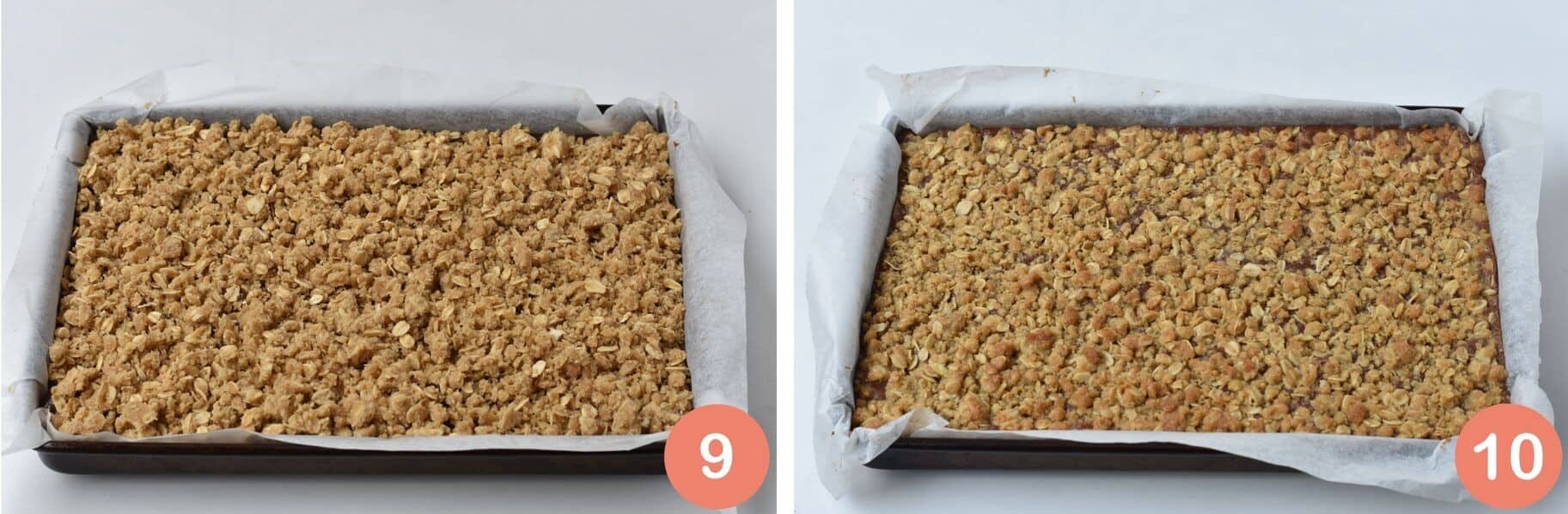 Before baking photo and after baking photo.